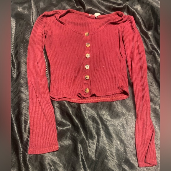 Barely Worn. Women’s Size XS | Maroon Button Up Long Sleeve Shirt from Garage - Picture 1 of 1